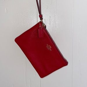 Red Coach Wristlet